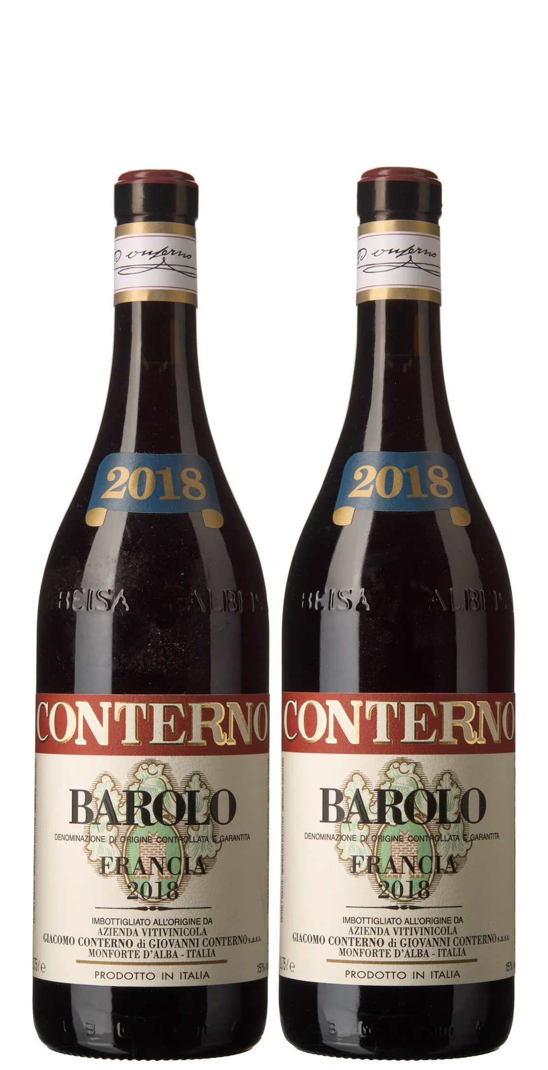 2 x Barolo Francia 2018, Giacomo Conterno — 2 x Barolo Francia 2018, Giacomo Conterno — Vin/Vin — Blomqvist