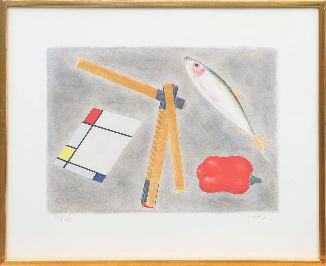 LENNART GRAM. LITO, signerad. — Engravings & Prints — Kalmar Auktionsverk