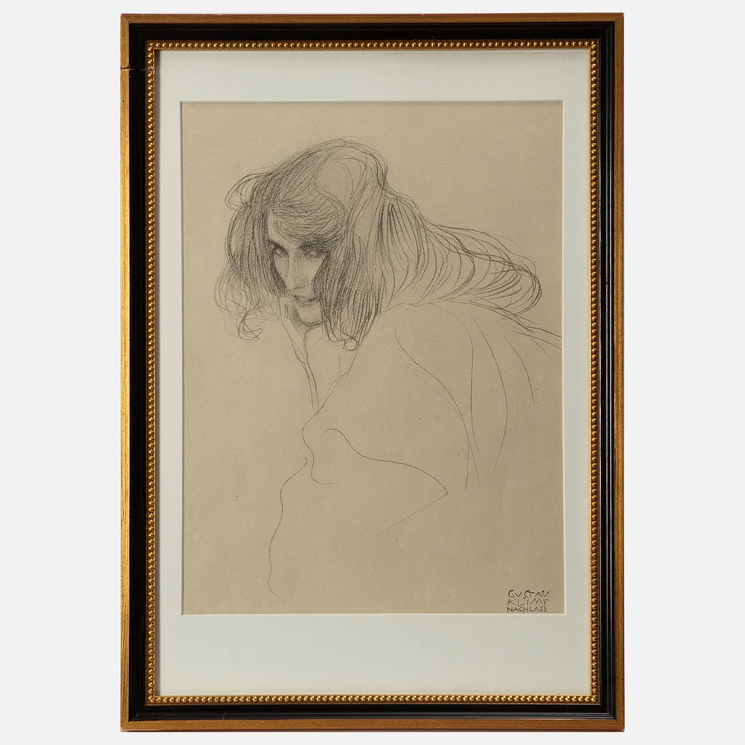 GUSTAV KLIMT. EFTER. Från mappen "Fünfundzwanzig Handzeichnungen", ljustryck, signerad i plåten. — Engravings & Prints — Stockholms Auktionsverk Göteborg