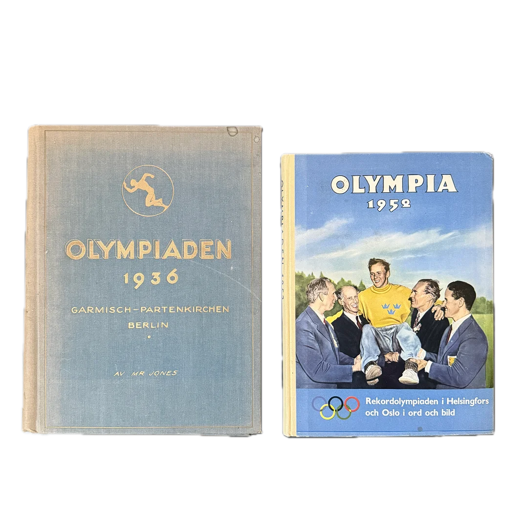 OLYMPISKA SPELEN. Böcker 2st. — Sports memorabilia — Auktionshuset STO Bohuslän
