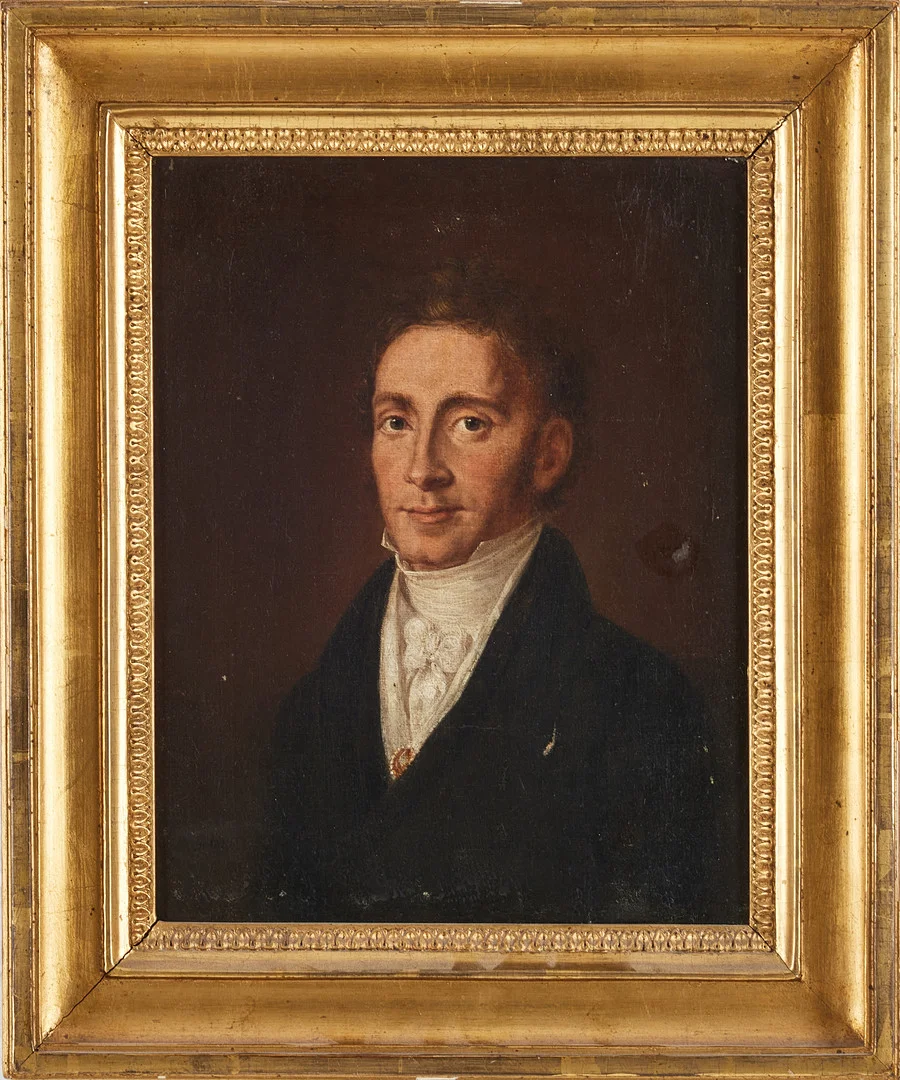 OIDENTIFIERAD KONSTNÄR. Mansporträtt, 1800-talets första hälft, olja på duk. — Paintings — Stockholms Auktionsverk Magasin 5