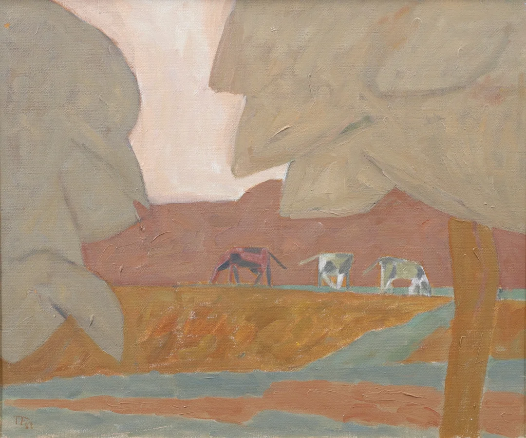 TURE FABIANSSON. Kohage. Olja på duk, signerad och daterad 87. — Paintings — Växjö Auktionskammare