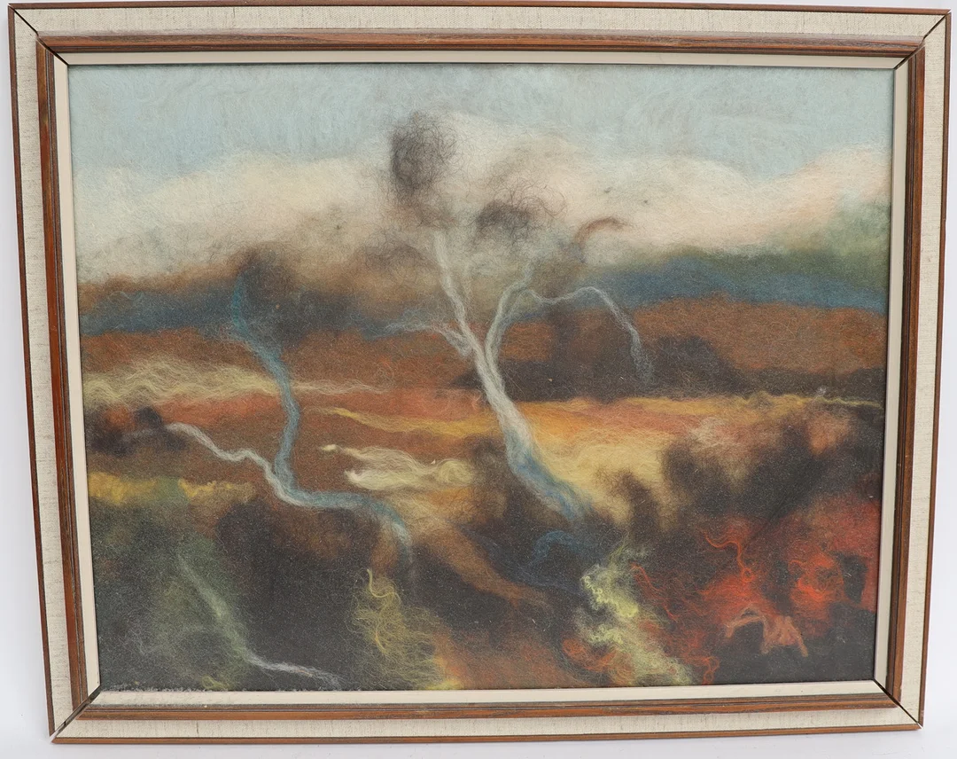 OIDENTIFIERAD KONSTNÄR. Ulltavla, landskap med träd, monogramsignerad Am. — Other — Falun Auktionsbyrå