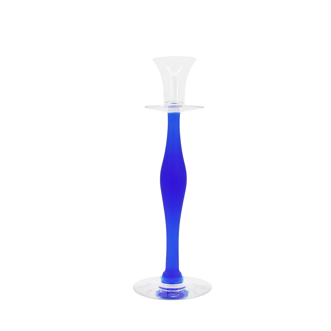 ANNA EHRNER. Ljusstake, "Celeste", glas, Orrefors. — Candlesticks — Höganäs Auktionsverk