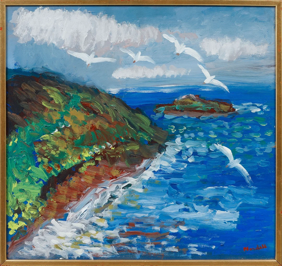ESKIL NORDELL. "Västkust", olja på pannå, signerad. — Paintings — Göteborgs Auktionsverk