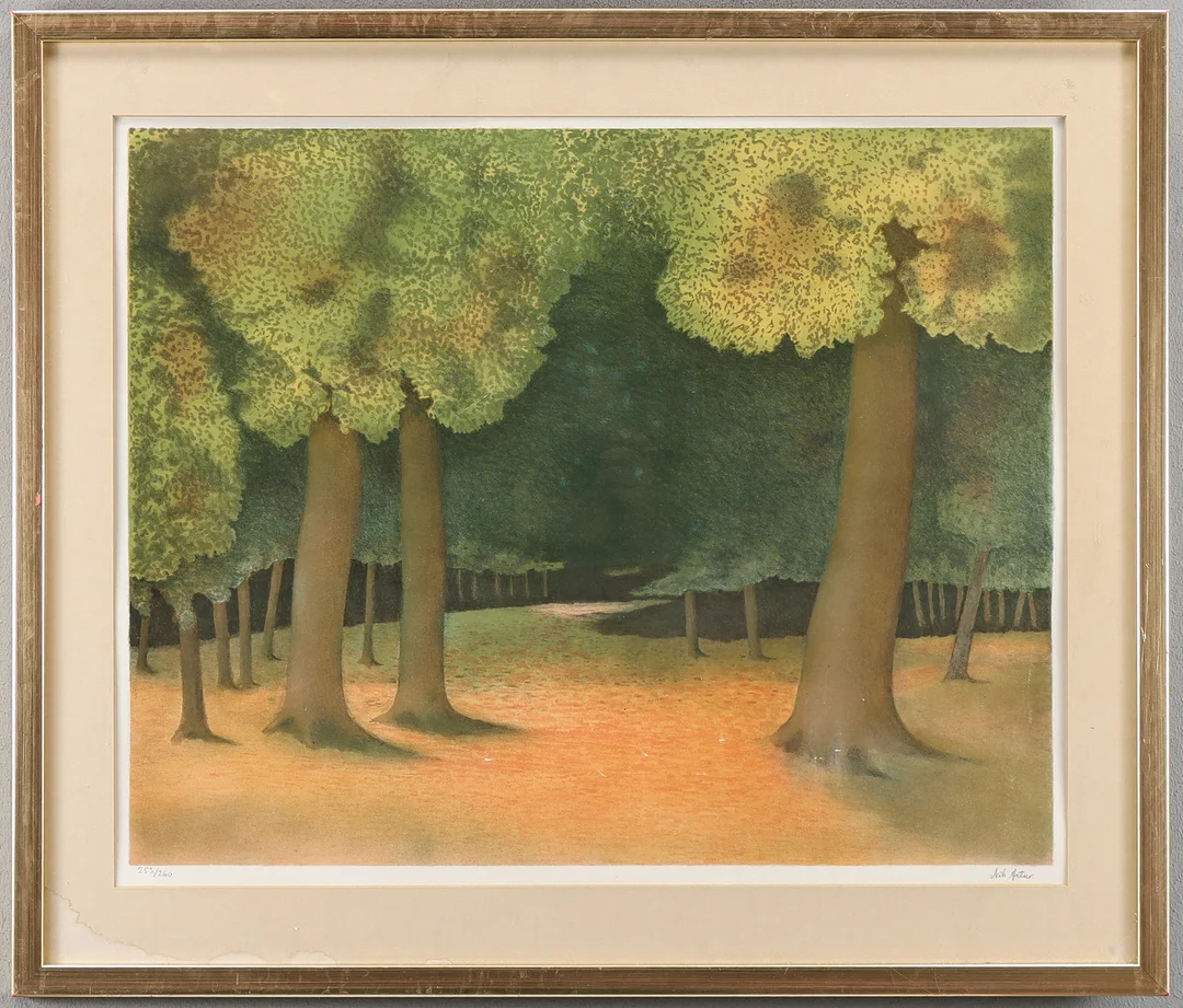 NILS ARTUR NILSSON. Skogslandskap. — Engravings & Prints — Karlstad Hammarö Auktionsverk