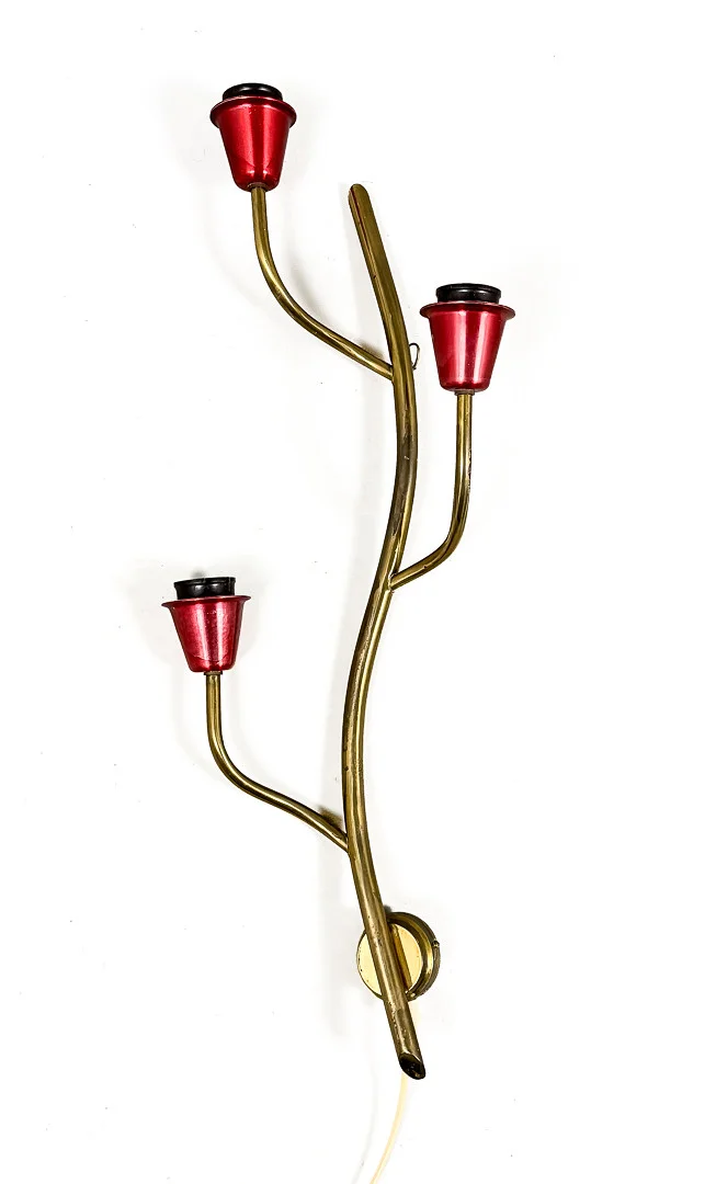 VÄGGLAMPA, mässing, H.E Johannessen, Norge. — Wall Lights — Auktionshuset STO Bohuslän