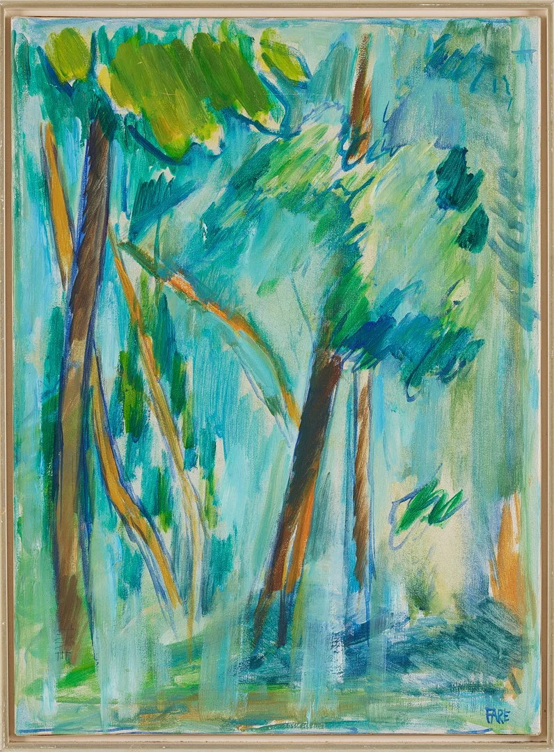 LEOPOLD FARE. "Fragment av regnskog", signerad, daterad 1991 a tergo, olja på duk. — Paintings — Stockholms Auktionsverk Magasin 5