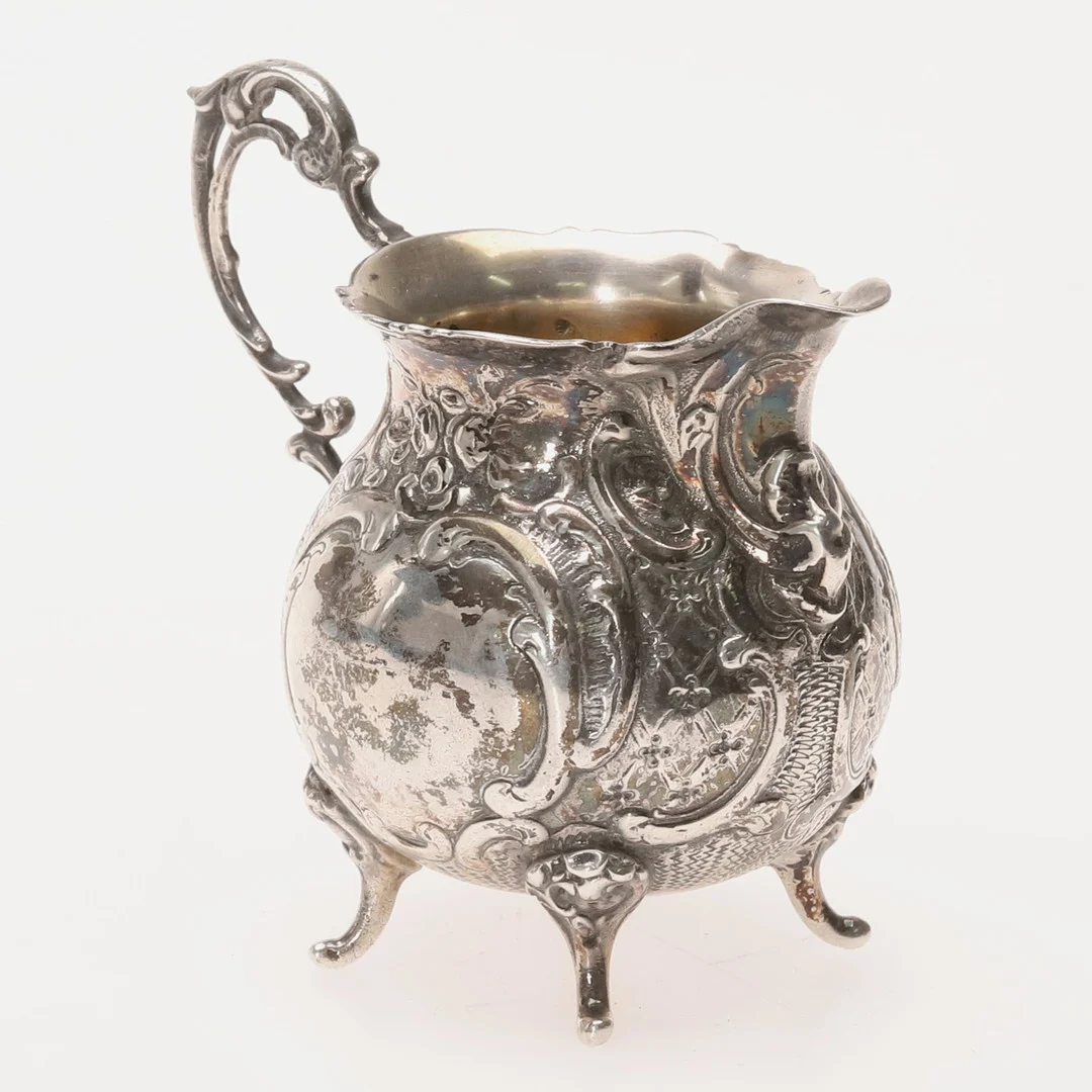 GRÄDDSNIPA, silver, nyrokoko Georg Wesefelt. — Silver — Örebro Stadsauktioner