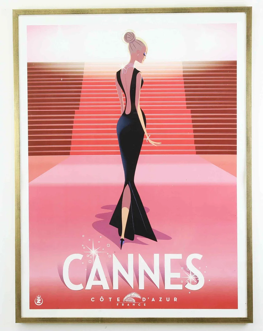 POSTER, "Cannes, Côte d’Azur", 1900/2000-tal. — Engravings & Prints — Hälsinglands Auktionsverk