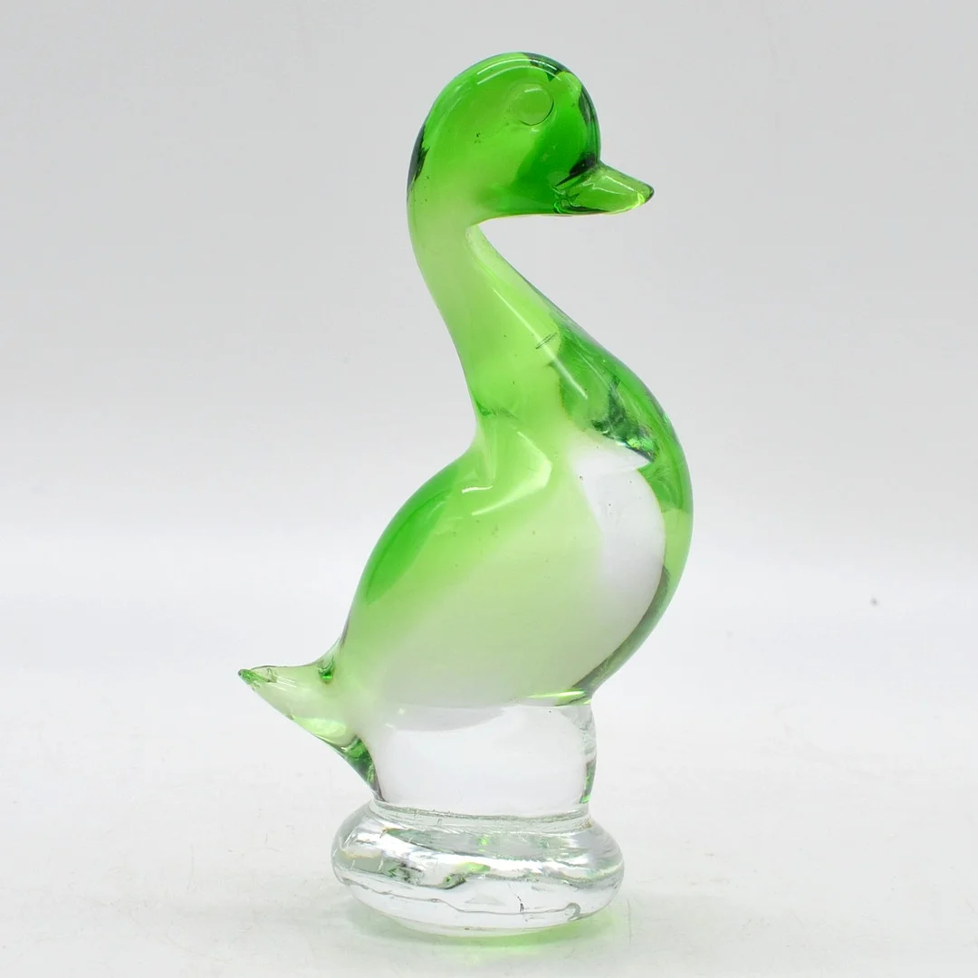 MURANO GLASSKULPTUR, ENTE, STUDIOGLAS, SOMMERSO UND BULLICANTE, ITALIEN, UM 1950. — Art glass — Kunst- und Auktionshaus Kleinhenz
