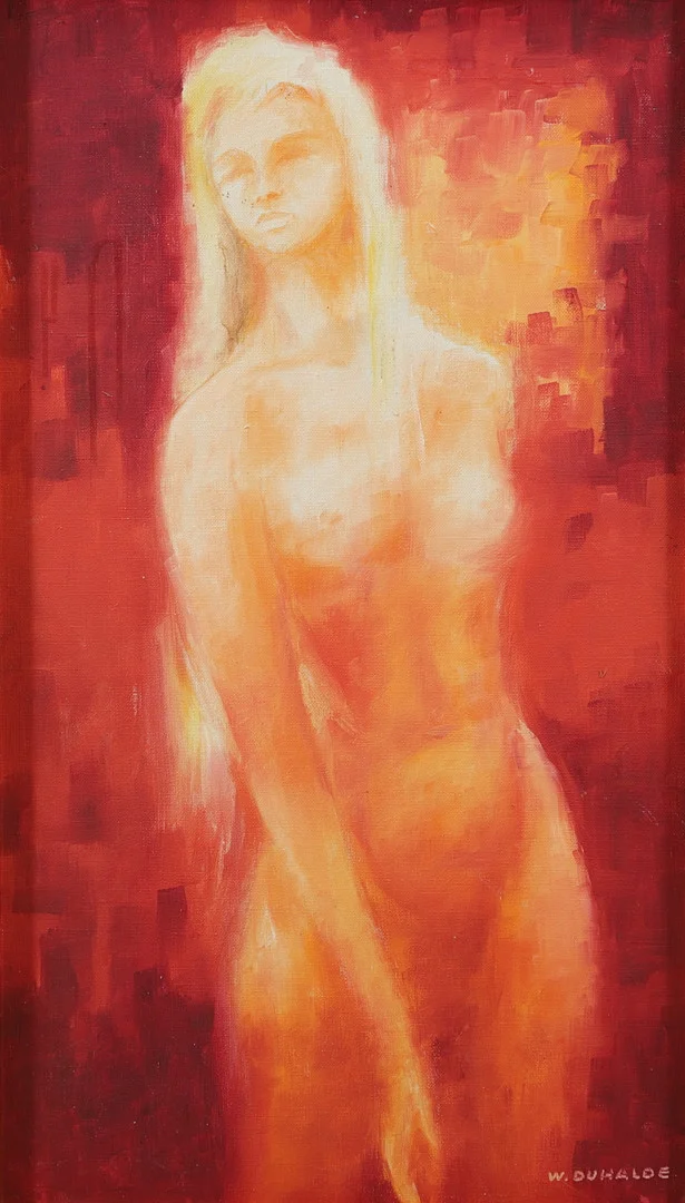 WALTER DUHALDE. Nakenstudie. Olja på duk, signerad. — Paintings — Växjö Auktionskammare