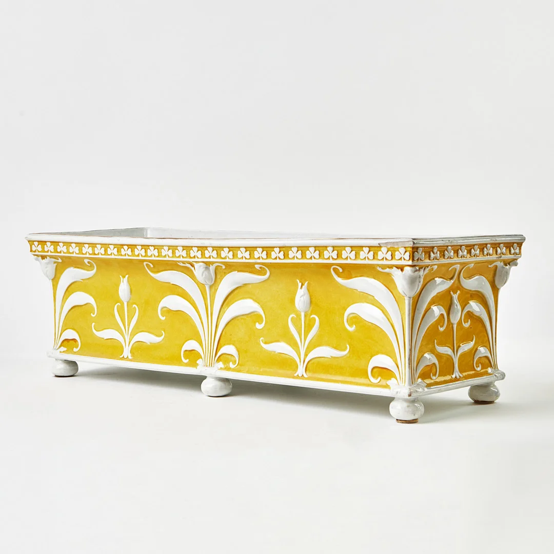 GUNNAR WENNERBERG. Jardinjär, jugend, flintgods, signerad och daterad -04, Gustavsberg. — European — Stockholms Auktionsverk Magasin 5