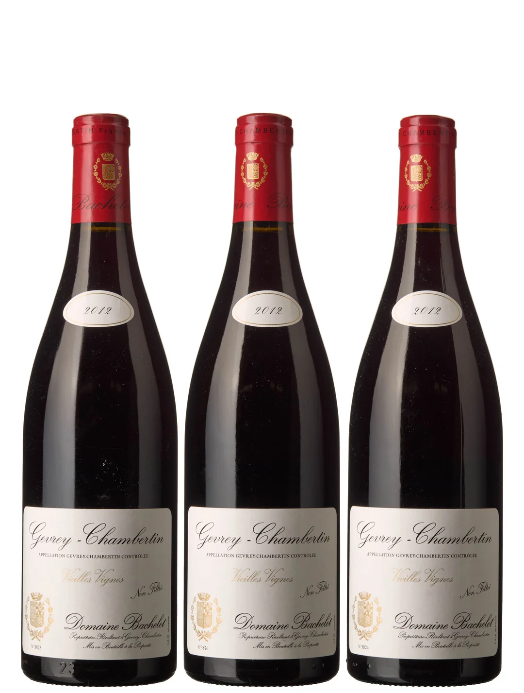 3 x Gevrey-Chambertin Vieilles Vignes 2012, Bachelet — 3 x Gevrey-Chambertin Vieilles Vignes 2012, Bachelet — Vin/Vin — Blomqvist
