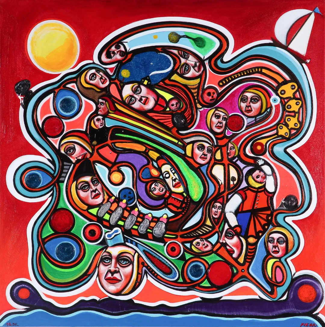 Juan Carlos Fierro. Figure composition — Paintings and sculptures/Modern pictorial arts — Lauritz