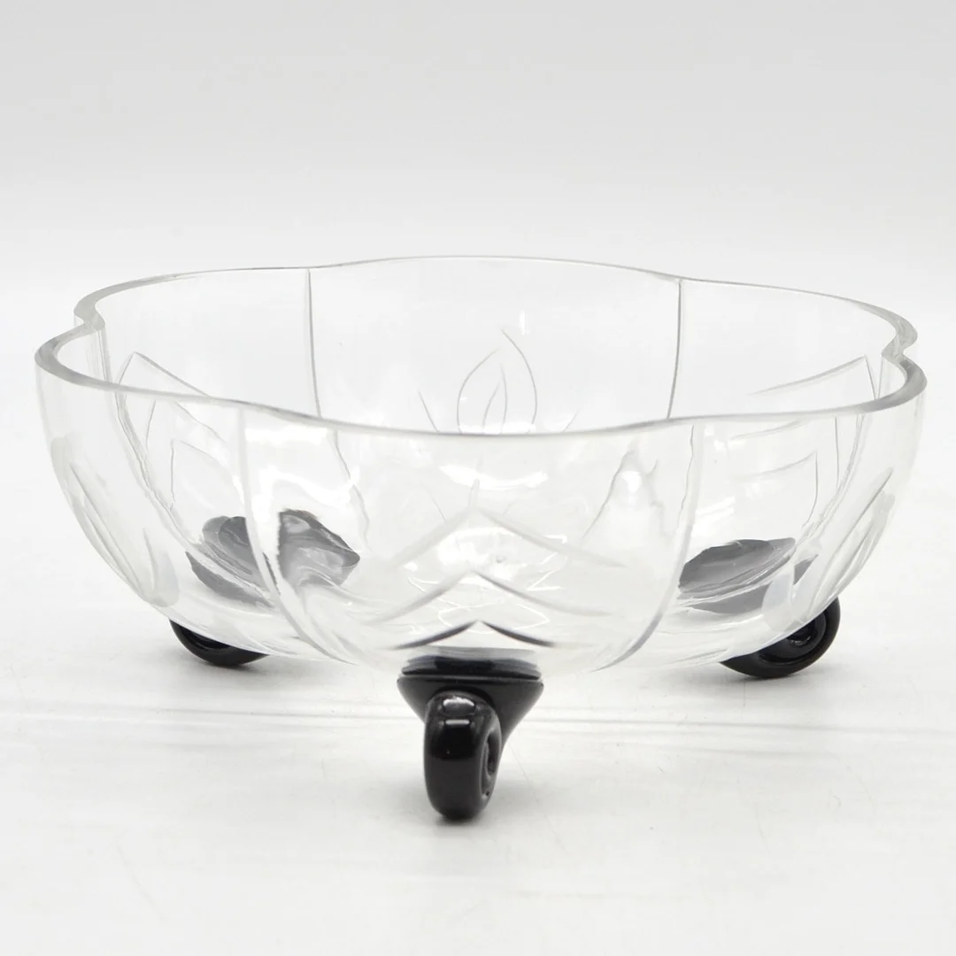 ART DECO SCHALE AUF DREI FÜSSEN, GLAS, HANDGESCHNITTEN, BÖHMEN, FRÜHES 20. JAHRHUNDERT. — Art glass — Kunst- und Auktionshaus Kleinhenz
