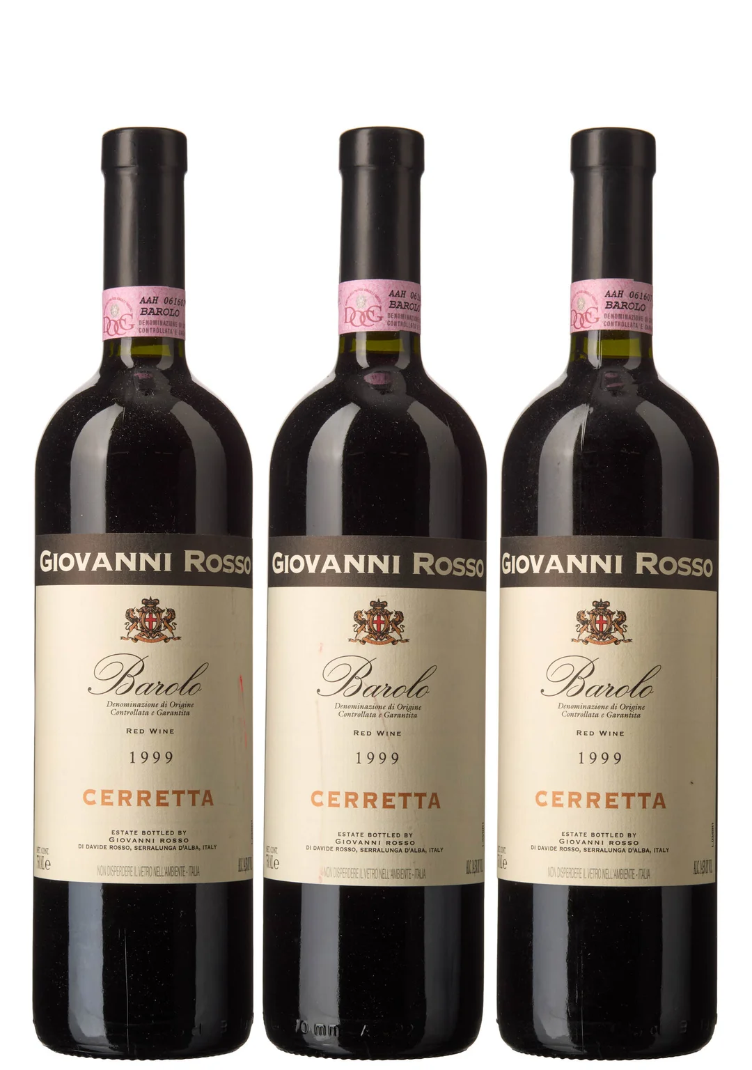 3 x Barolo Cerretta 1999, Giovanni Rosso — 3 x Barolo Cerretta 1999, Giovanni Rosso — Vin/Vin — Blomqvist