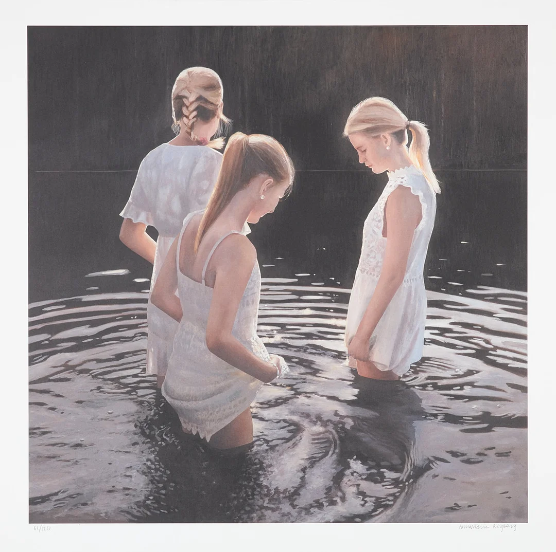 ANNA-MARIA LINDHOLM ROGBERG. "Dark Water", digitalprint, signerad, numrerad 61/120. — Engravings & Prints — Stockholms Auktionsverk Sickla