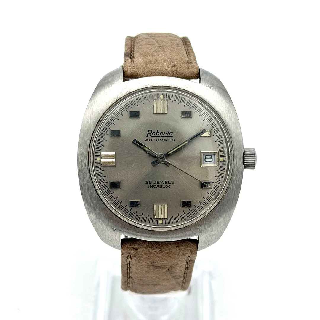 ROBERTA, armbandsur, 1970-tal, automatic, stål. — Wristwatches — Skandia Auktion