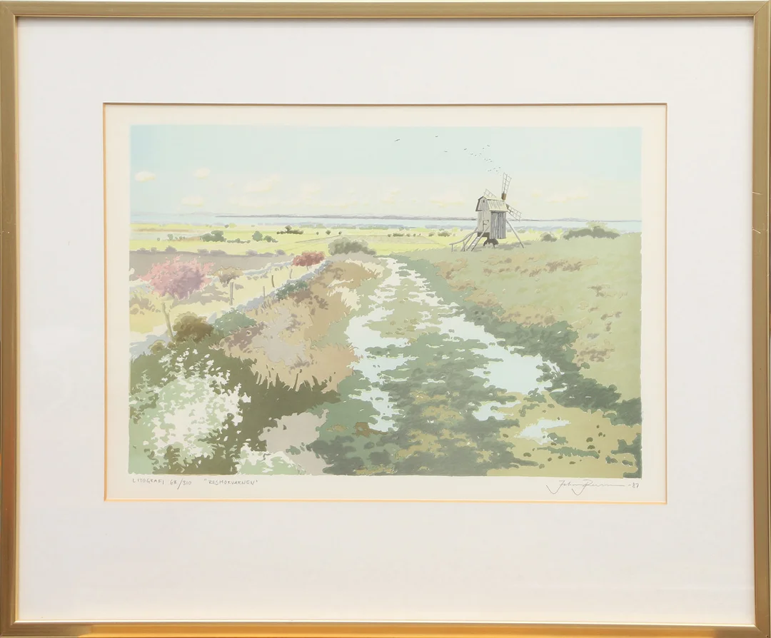 JOHAN PERSSON. LITO, signerad, 1987. — Engravings & Prints — Kalmar Auktionsverk