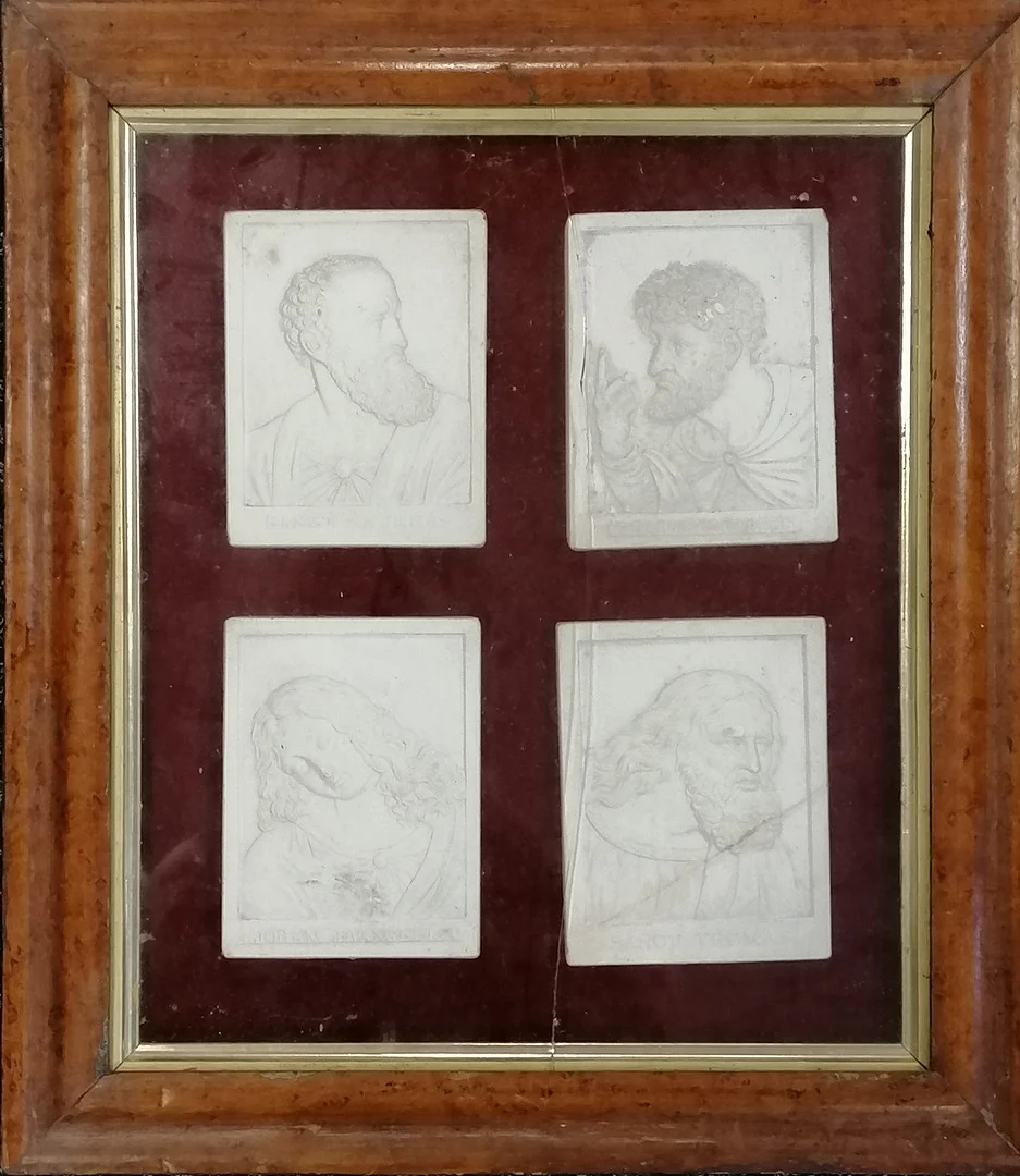 4 X RELIGIOUS RELIEF PANELS, FRAMED. — Other — Acreman St Auctioneers & Valuers