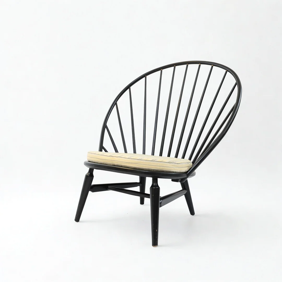 SVEN ENGSTRÖM. Stol, "Bågen", för Nässjö Stolfabrik, svartlackad trästomme, 1900-talets mitt. — Armchairs & Chairs — Falun Auktionsbyrå