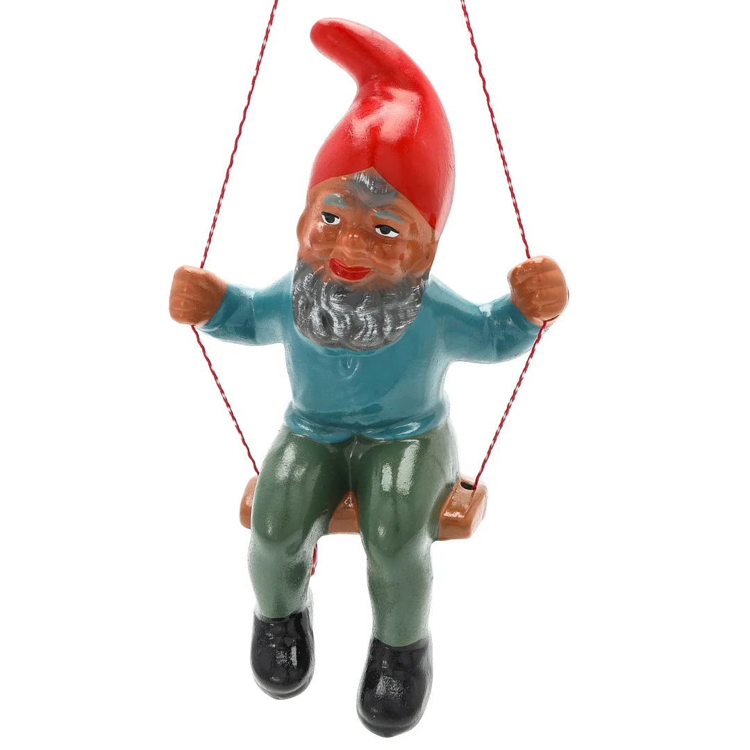 TOMTE, på gunga, Heissner, Tyskland. — European — Auktionsmagasinet Vänersborg