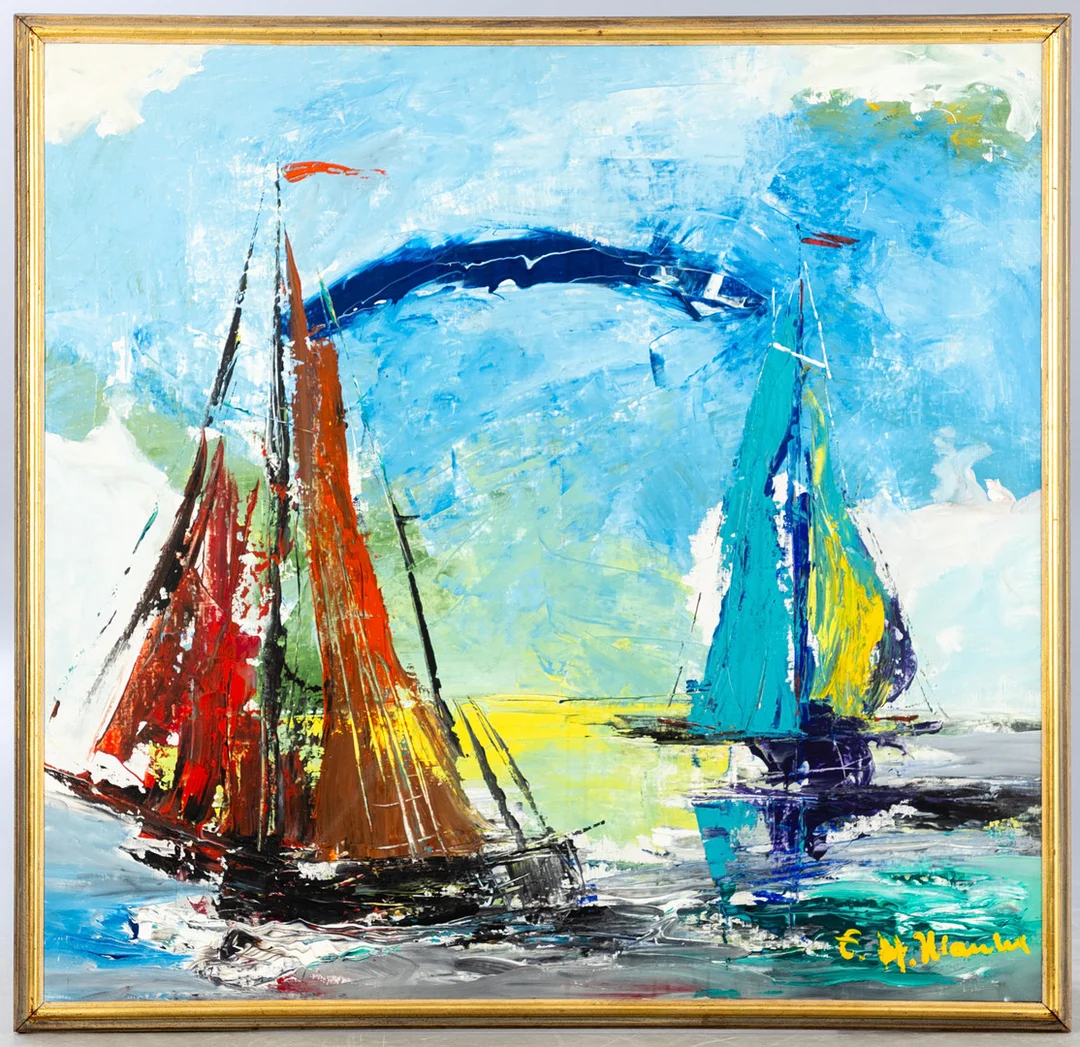 HELMUT MANTEL (1925-1979). Segelboote. — Paintings — Stockholms Auktionsverk Hamburg