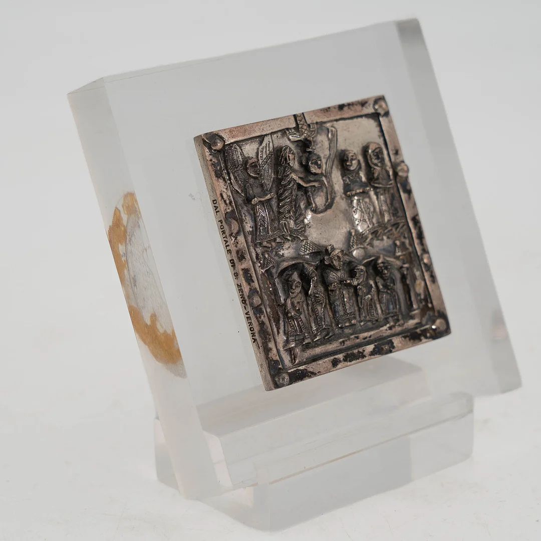 SILVANO TAPPARINI. Relief, Silver, "Il Battesimo di Cristo", Fidia Gallery, Verona, Italien, 1900-tal. — Other — Norrlands Auktionsverk