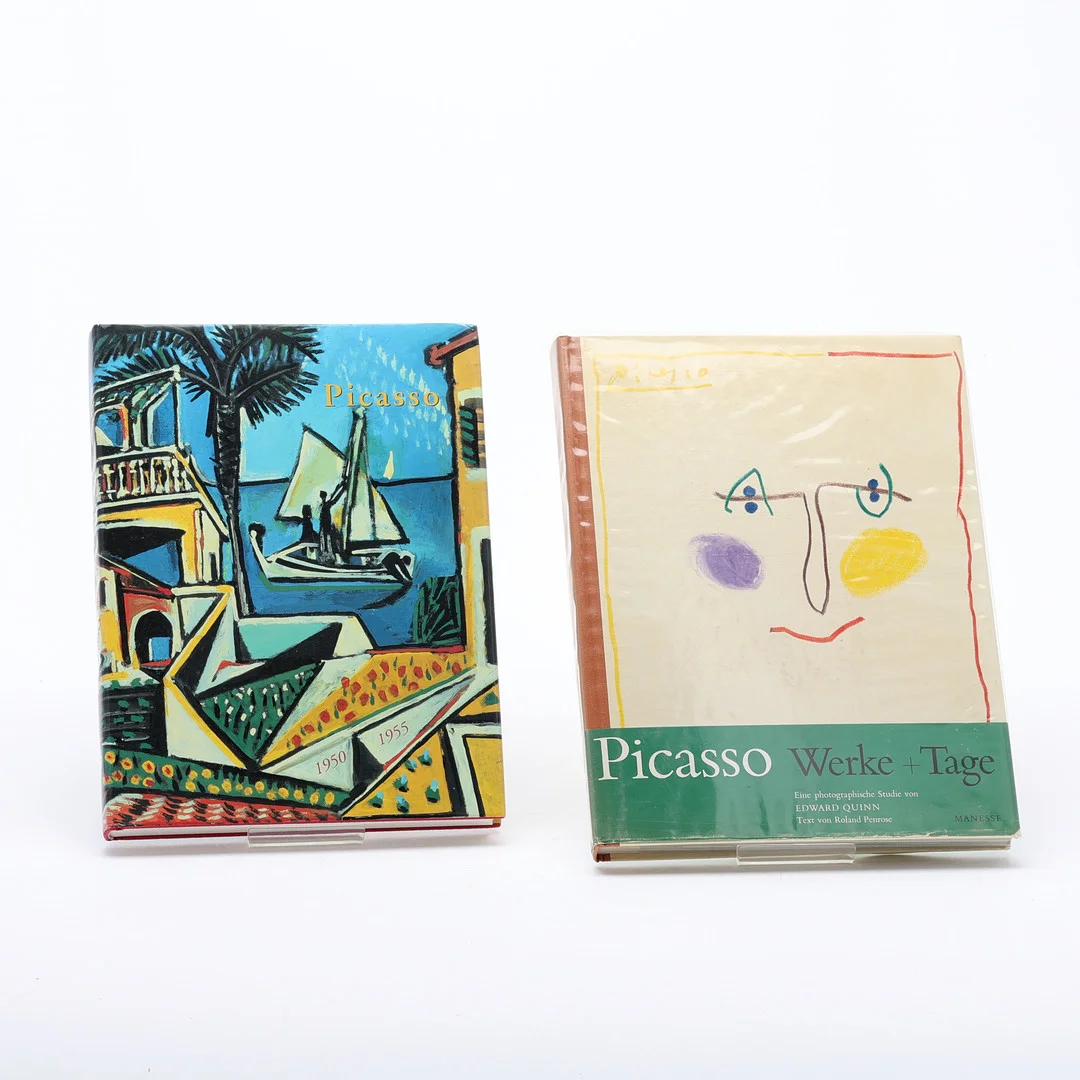 BÖCKER, "Picasso werkestage", "Picasso paintings, watercolours, drawings and sculpture - the fifties I 1950-55", 2 volymer. — Books — Uppsala Auktionskammare