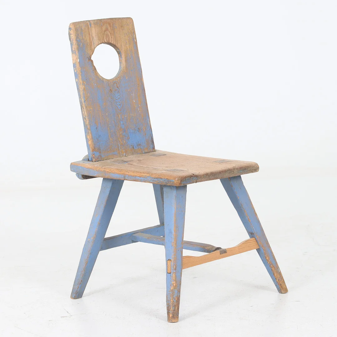 STOL, allmoge, 1800-tal. — Furniture — Stadsauktion Sundsvall