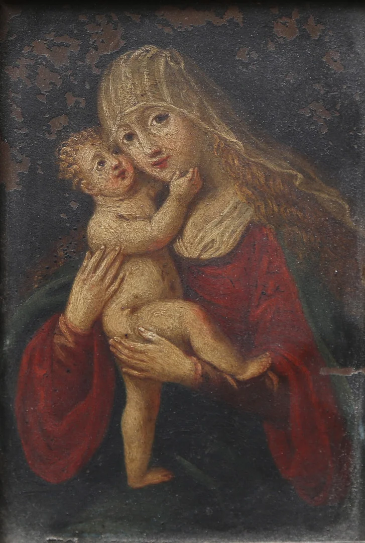 ITALIAN SCHOOL, 17TH CENTURY. Madonna and Child. — Paintings — Balclis