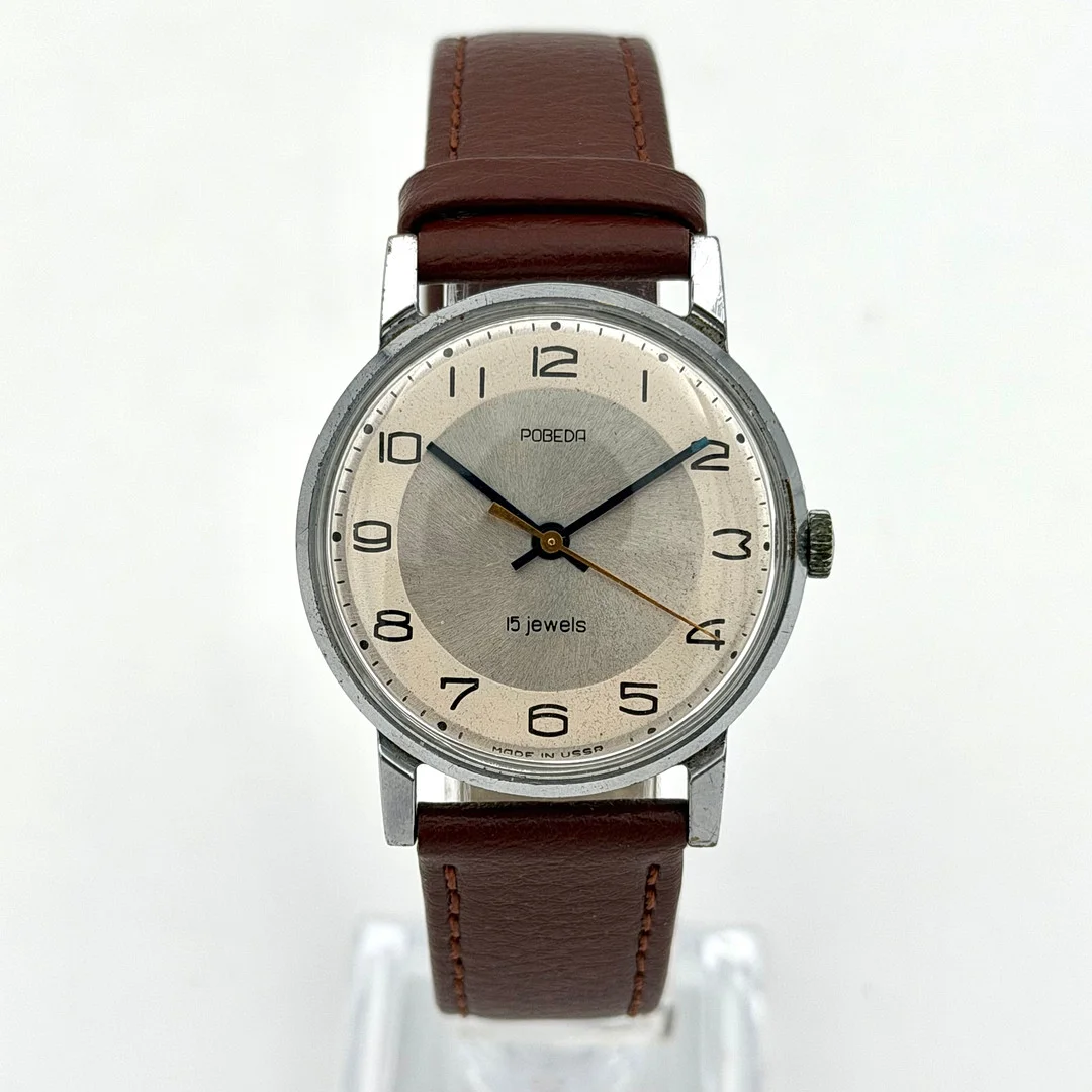 POBEDA, armbandsur, 1960/70-tal, manuell, stål. — Wristwatches — Skandia Auktion