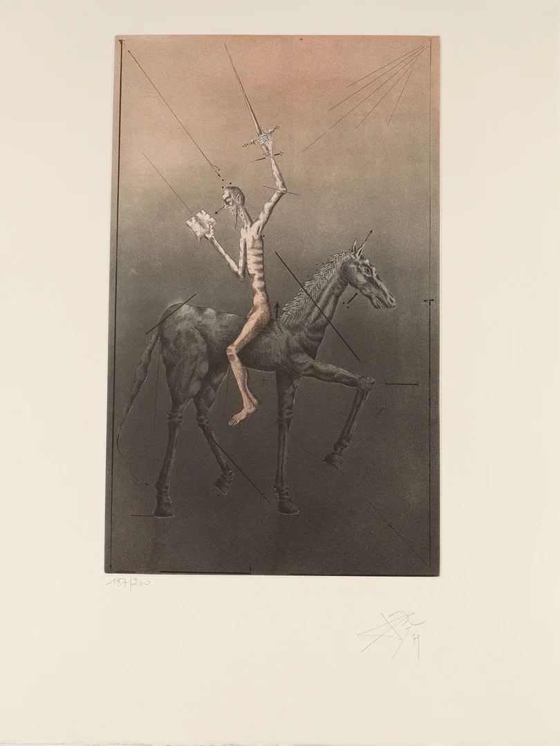 JOAN PONÇ. "Don Quijote a Caballo". — Engravings & Prints — Barcelona Auctions