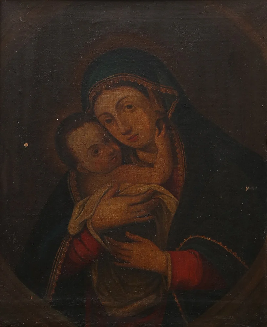 SPANISH SCHOOL, 17TH CENTURY. Madonna and Child. — Paintings — Balclis