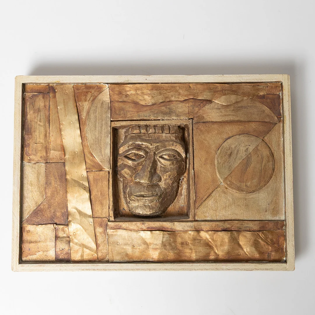 BENGT INGE LUNDKVIST. (1913-1991), Relief, signerad, trä och metall. — Sculptures & Bronzes — Stockholms Auktionsverk Helsingborg