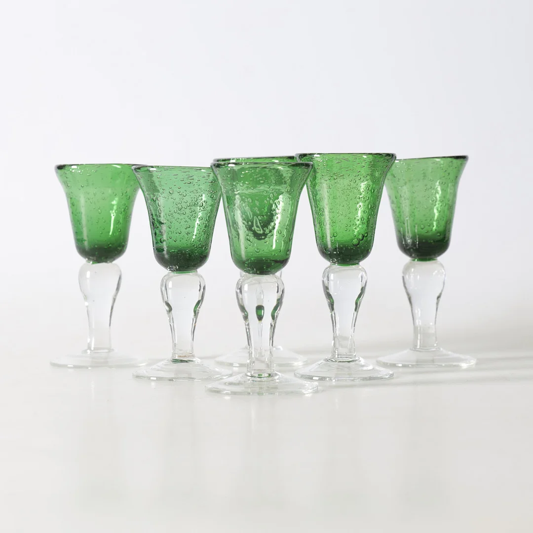 GLAS, på fot. 6 st. 1900-tal. — Tableware — Gomér & Andersson Nyköping
