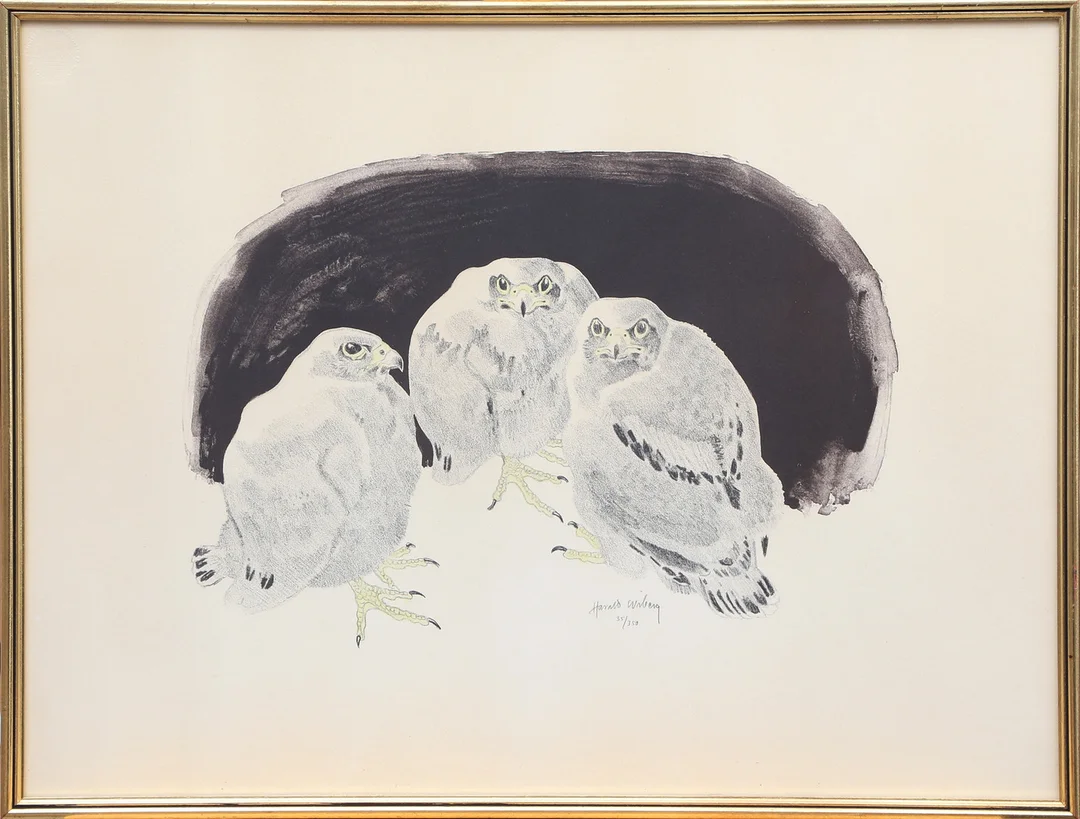 HARALD WIBERG. LITO, signerad. — Engravings & Prints — Kalmar Auktionsverk