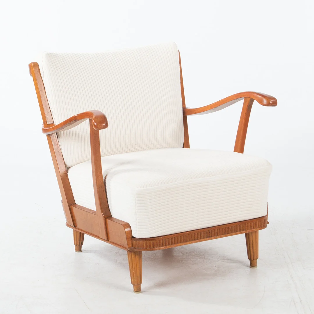 SVANTE SKOGH. Fåtölj, Swedish Modern, Förenade Möbelfabrikerna, Linköping, 1940-tal. — Armchairs & Chairs — Laholms Auktionskammare