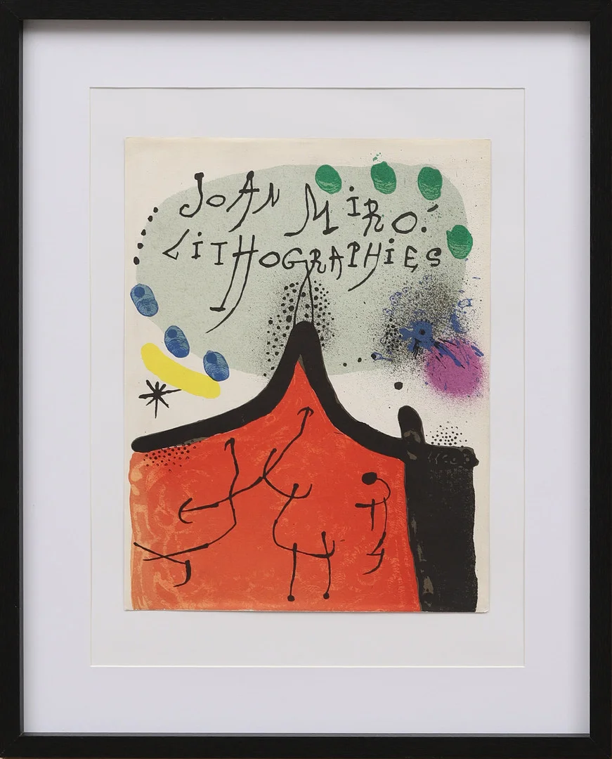JOAN MIRÓ. "Couverture", originallitografi ur Lithographe I. — Engravings & Prints — Crafoord Auktioner Malmö