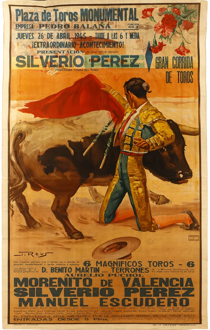 JUAN REUS. Corrida de toros, Plaza Monumental, Barcelona, 1945. — Advertising & Signs — Barcelona Auctions