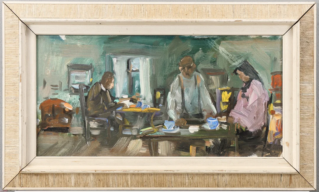 UNO HUBERT KARLSSON. Interiör. — Paintings — Karlstad Hammarö Auktionsverk