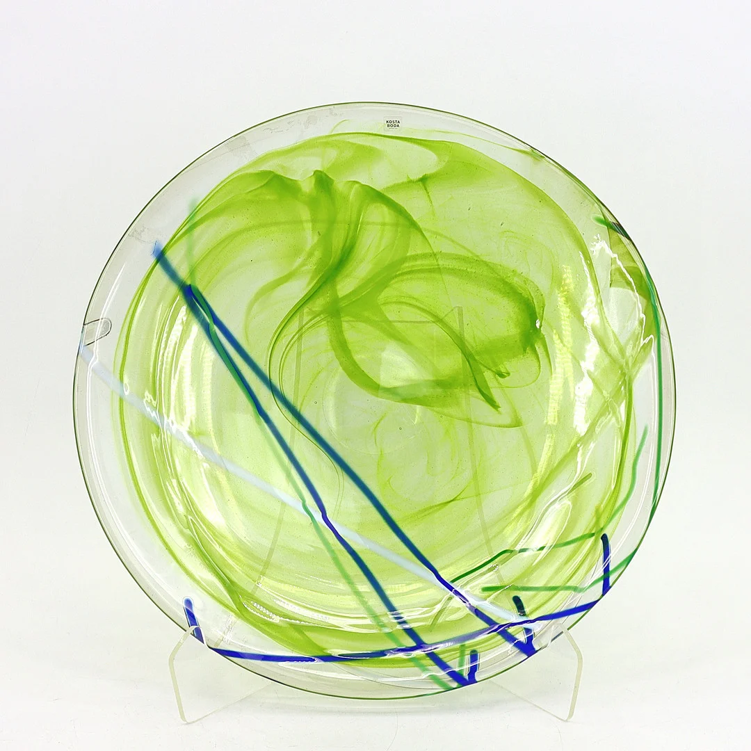 ANNA EHRNER. Fat, "Contrast", glas, Kosta Boda. — Art glass — Höganäs Auktionsverk