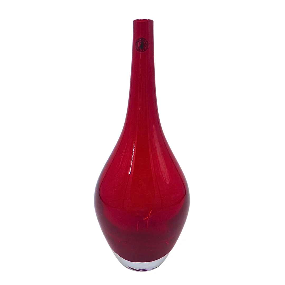 ROTE SALONG GLASVASE. — Art glass — Auktionshaus Stuber's Hammerschlag