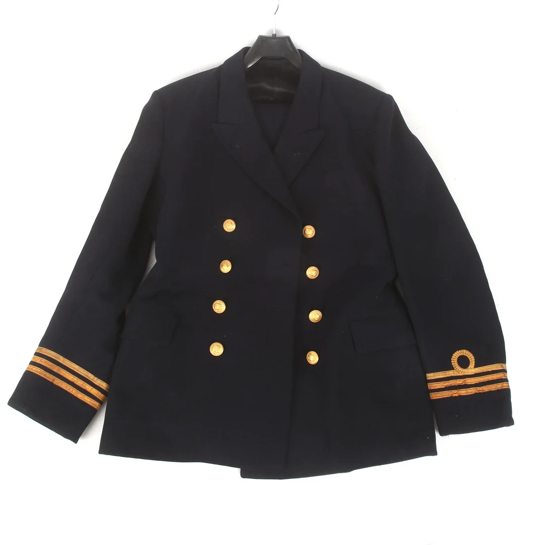 UNIFORM, 2 delar, kavaj och byxor. Svenska flottan. 1964. — Armour & Uniform — Stadsauktion Sundsvall