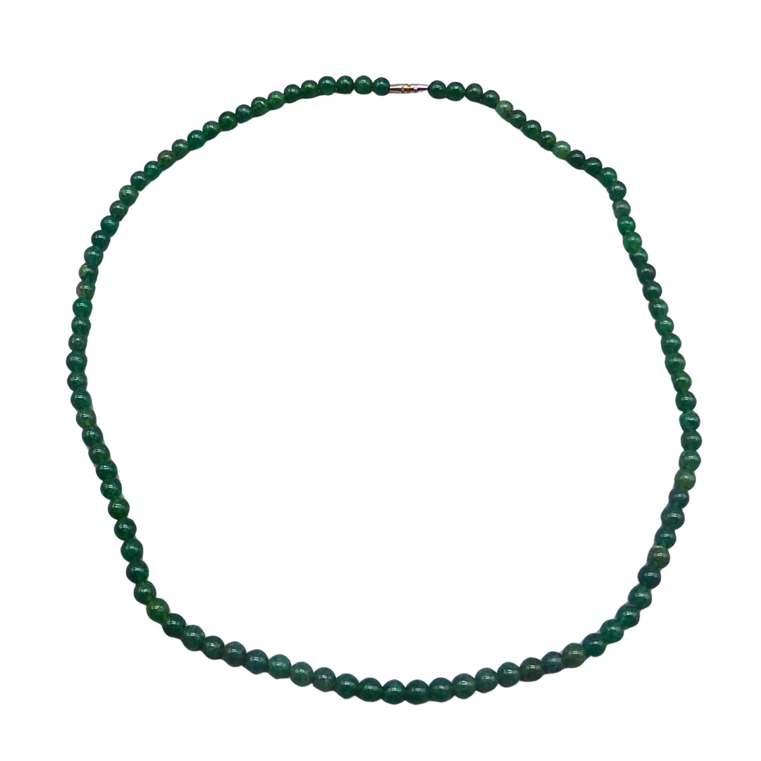 GRÜNE MALACHIT-HALSKETTE. — Necklace — Auktionshaus Stuber's Hammerschlag
