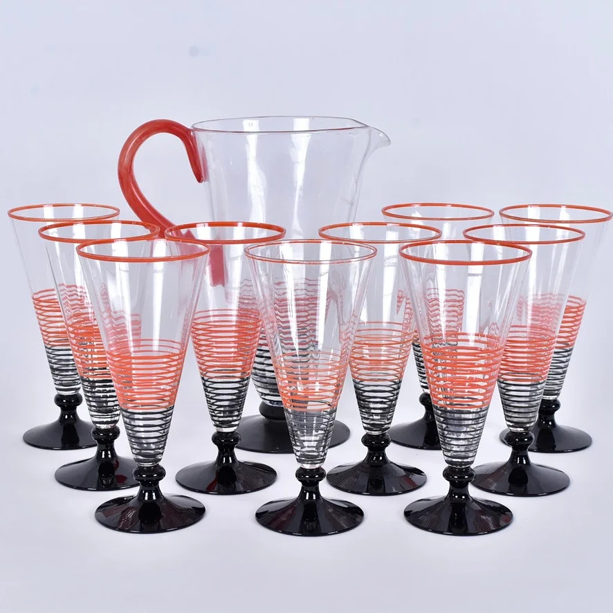SAFTSERVIS, 11 delar, glas. — Tableware — Halmstads Auktionskammare