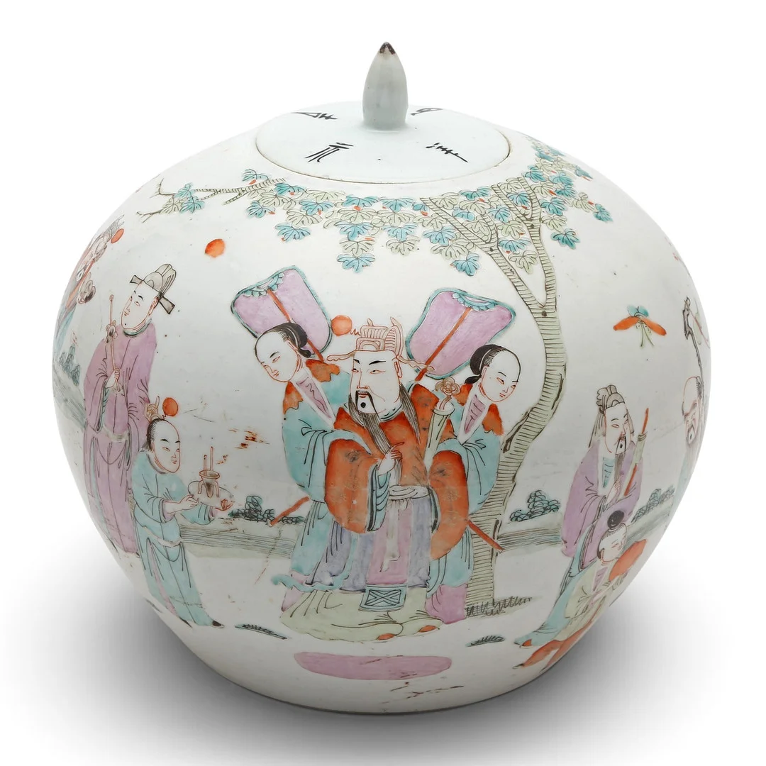 Chinese "rose family" porcelain jar, late 19th Century. — Oriental — Balclis