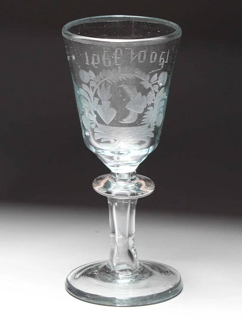 BAROCKES KELCHGLAS SACHSEN. — Art glass — Auktionshaus Bossard