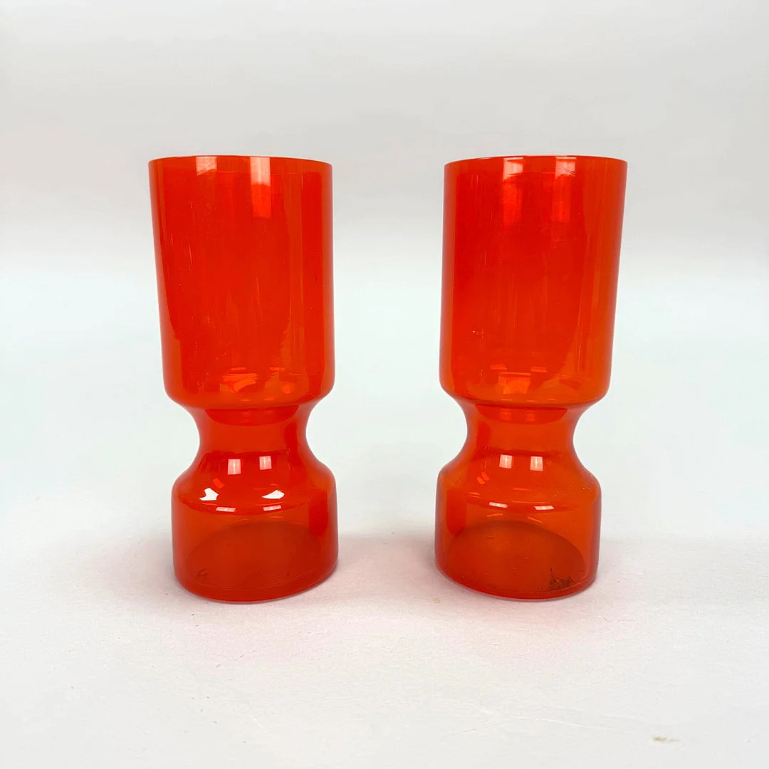 VASER, glas, orange, 1970 tal. — Art glass — TOKA Auktionshus